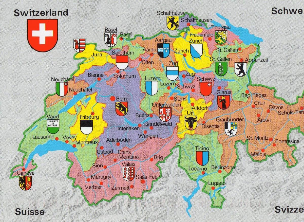 ramani ya utalii ramani ya zurich uswisi