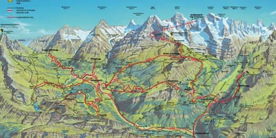 Ramani ya hiking ramani uswisi