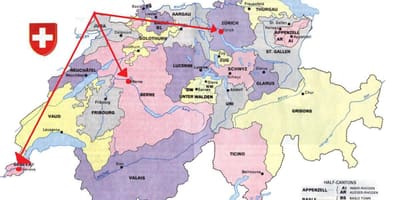 Ramani ya zurich uswisi ramani ya ulaya